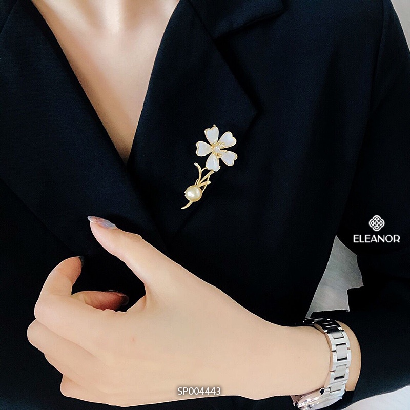 Ghim cài áo nam nữ Eleanor Accessories hình hoa đính ngọc phụ kiện thời trang 4443
