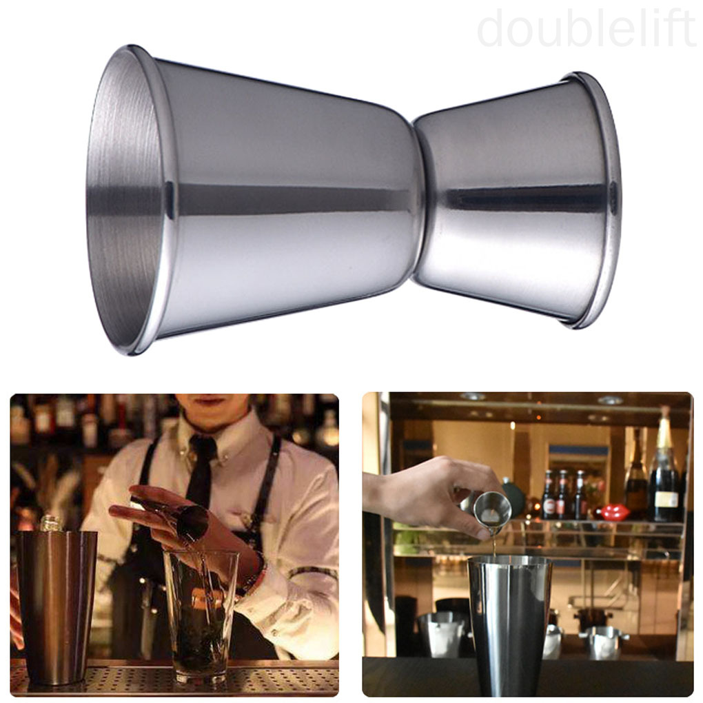 15/30ml Stainless Steel Bar Measures Jigger Party Wine Cocktail Dual Drinking Liquor Measure Cup doublelift store