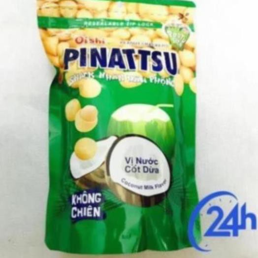 Snack Nhân Đậu Phộng Pinattsu Oishi vị Nước cốt dừa siêu ngon 95GR
