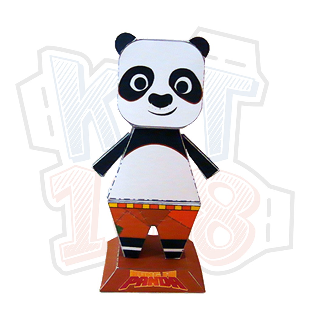 Mô hình giấy Anime Chibi cute Po - Kung Fu Panda