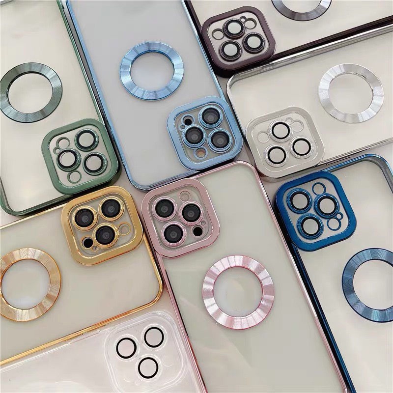 Ốp Lưng iPhone Trong Suốt Lộ Lưng Viền Xi Mạ Điện 6D Magsafe Bảo Vệ Camera 7plus/8plus/x/xs/xsmax/11/12/13/promax