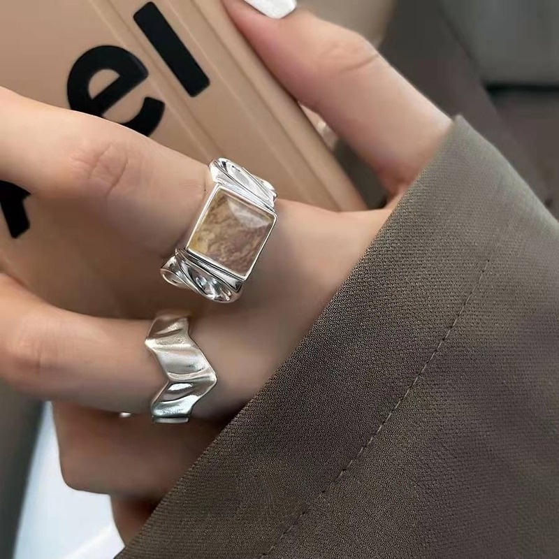 Nhẫn Hợp Kim Đính Đá Zircon Nhân Tạo Thời Trang Cho Nữ