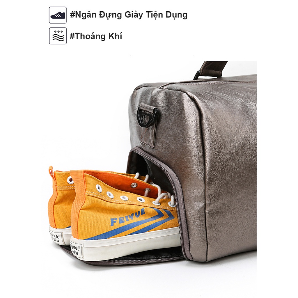 Túi xách du lịch nam nữ ZIMO đa năng cỡ lớn,túi trống du lịch da đựng giày thể thao chống nước