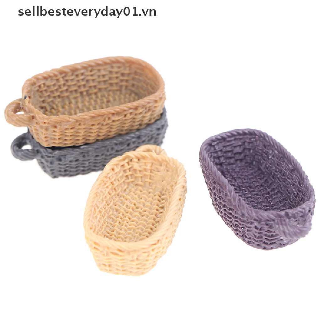 Giỏ đựng bánh mì trang trí nhà búp bê tỉ lệ 1:12