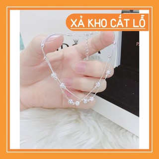 Lắc chân kép đôi dây mix bị phay bạc ý s99 nữ
