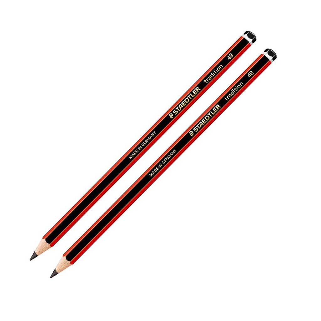 Vỉ 2 cây bút chì đỏ đen STAEDTLER TRADITION 110 (HB, B, 2B, 3B, 4B, 5B, 6B)