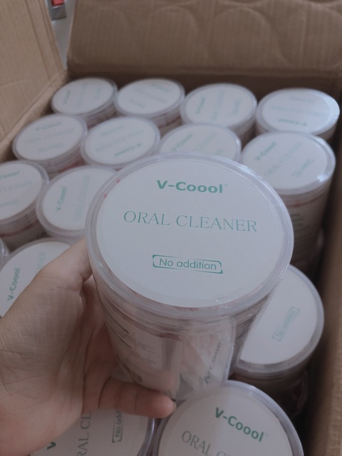 [ Hộp 30 que ] Gạc rơ lưỡi V-cool vệ sinh răng miệng cho bé