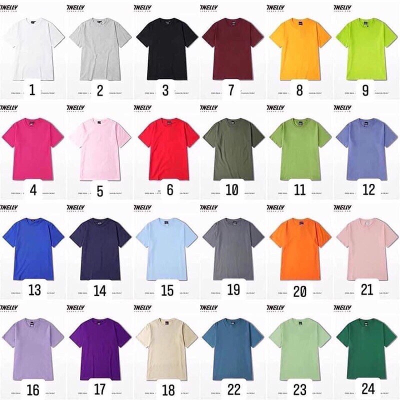 Áo phông trơn NELLY (full 24 color) có sẵn