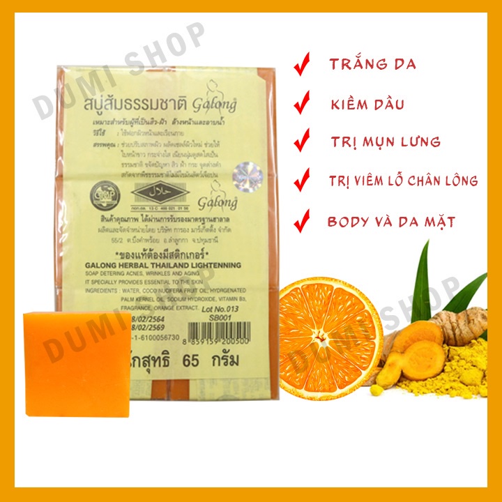 Xà Phòng Cam Nghệ Galong Thái Lan Trắng Da 65gr | BigBuy360 - bigbuy360.vn