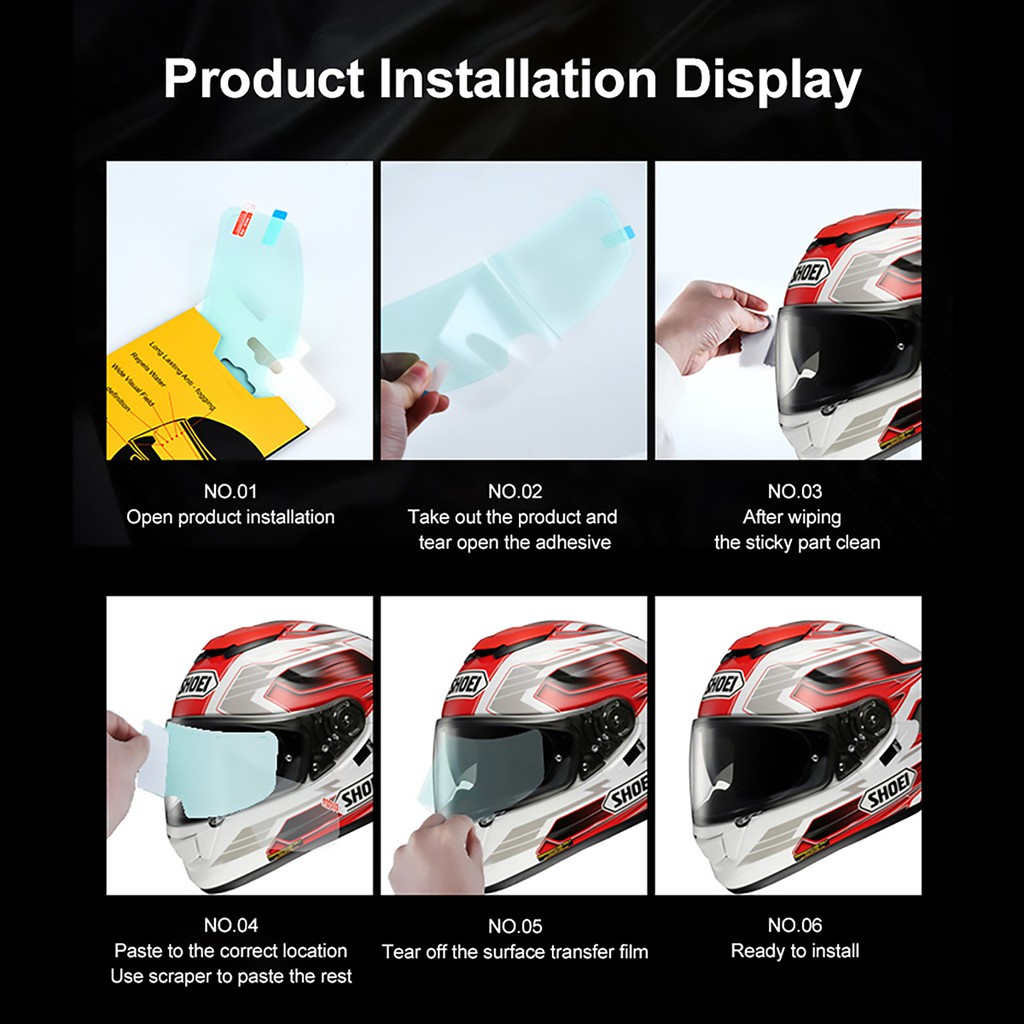 Miếng dán kính HD chống sương mù/ Miếng dán chống nước cho mũ bảo hiểm