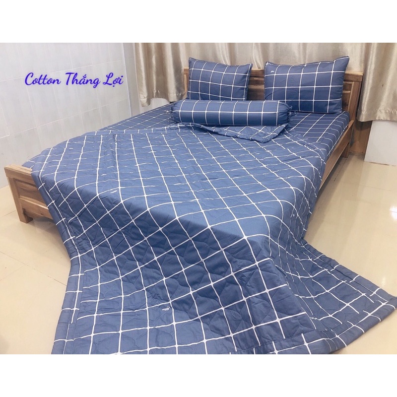 SET 5 MÓN {Size Drap 1m6,1m8} VẢI COTTON THẮNG LỢI Có Logo inbox chọn mẫu