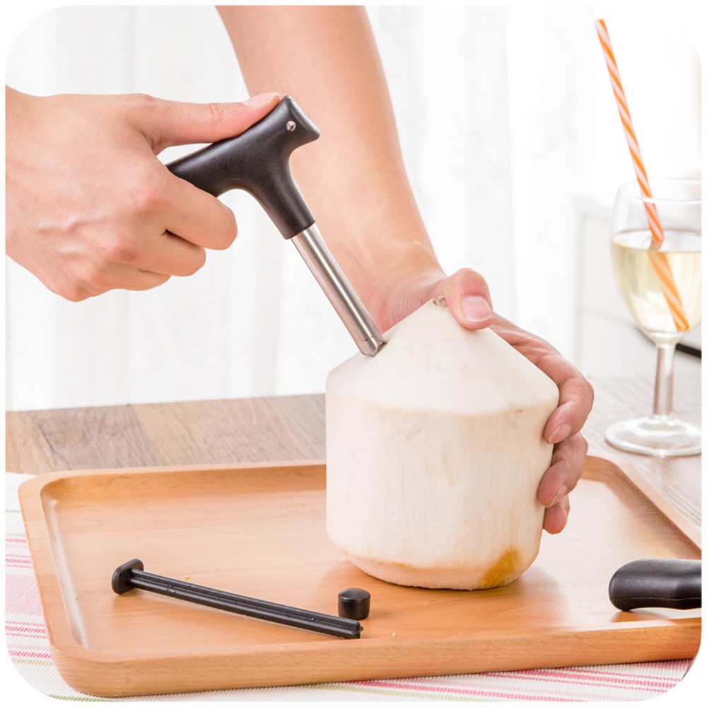 Dụng cụ đục lỗ trái dừa cầm tay bằng thép không gỉ tiện lợi