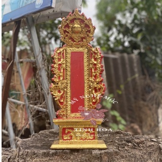 Bài vị mặt nguyệt thờ gia tiên-linh vị thờ gỗ mít hàng được bảo hành