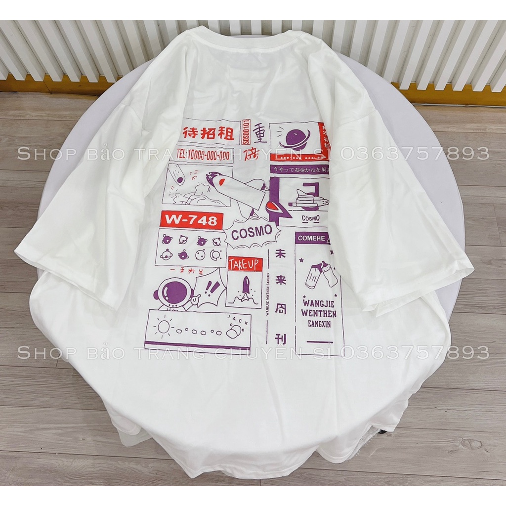 Áo Thun Nam Nữ  Form Rộng Hàn Quốc Họa Tiết Vải Dày Mịn Thoáng Mát Thiết Kế Thời Trang Kiểu Dáng Năng Động Trẻ Trung