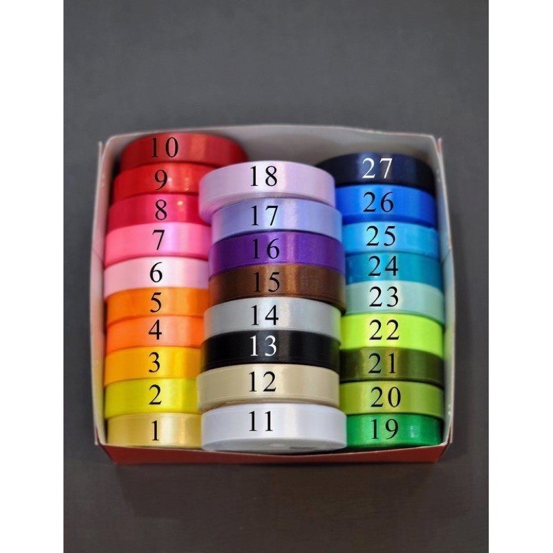 RUY băng lụa 1cm , 2cm, 5cm bọc quà dài 25-23m