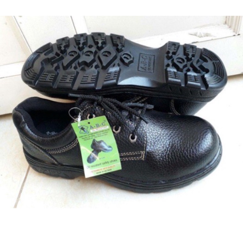 Giày bảo hộ lao động ABC chỉ vàng , Giá siêu rẻ, mũi sắt, lót thép, đế chống trơn