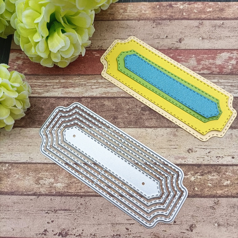 ✿ Tag khuôn cắt kim loại stencil diy scrapbooking album khuôn mẫu thẻ giấy