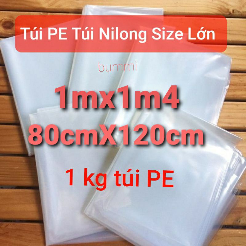 Túi Nilong Loại To Không Quai Size Lớn Bao Nhựa Kiếng Loại Dẻo 1Kg, 1.1Kg Bummi Shop (Giao Từ Tphcm)
