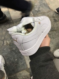 Giày fenty trắng da bóng 