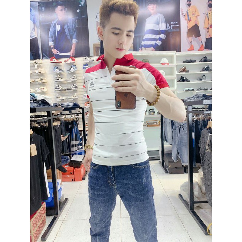 Áo phông nam có cổ,Áo phông ôm dáng chuẩn co dãn 4 chiều | BigBuy360 - bigbuy360.vn