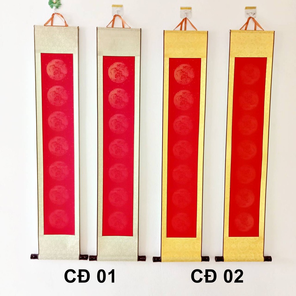 Biểu lụa câu đối 7 chữ 23x125cm