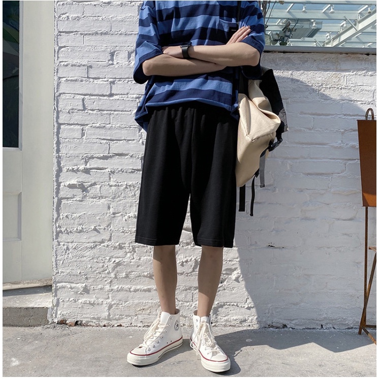 Quần Đùi Nỉ Da Cá Quần Short Thun Đen Nam Unisex Chất Vải Mềm Không Nhăn I'm Basic QSN01