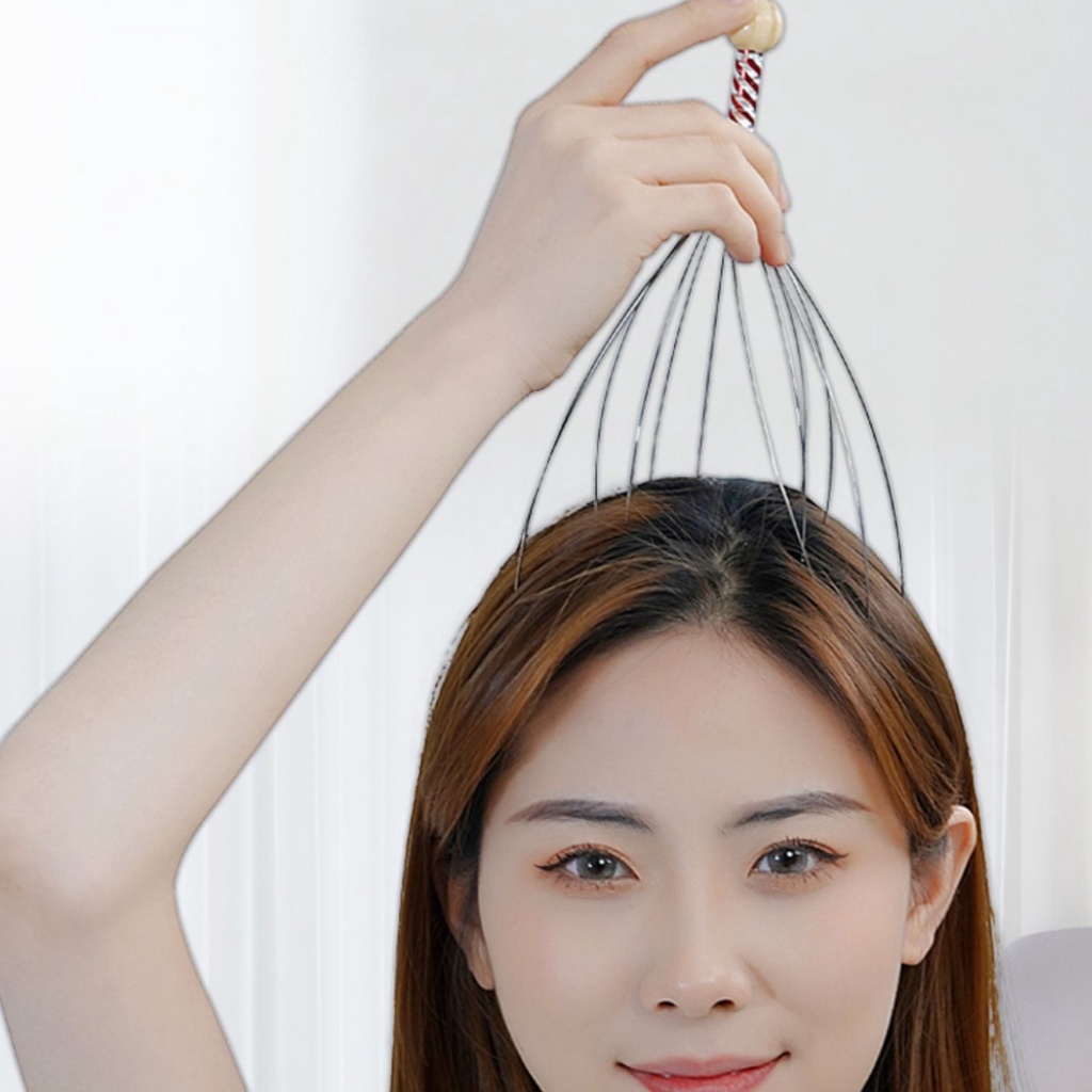 Dụng Cụ Massage Đầu Và Cổ Bạch Tuộc 12 Nhánh Châm Cứu Thông Minh Store4girls