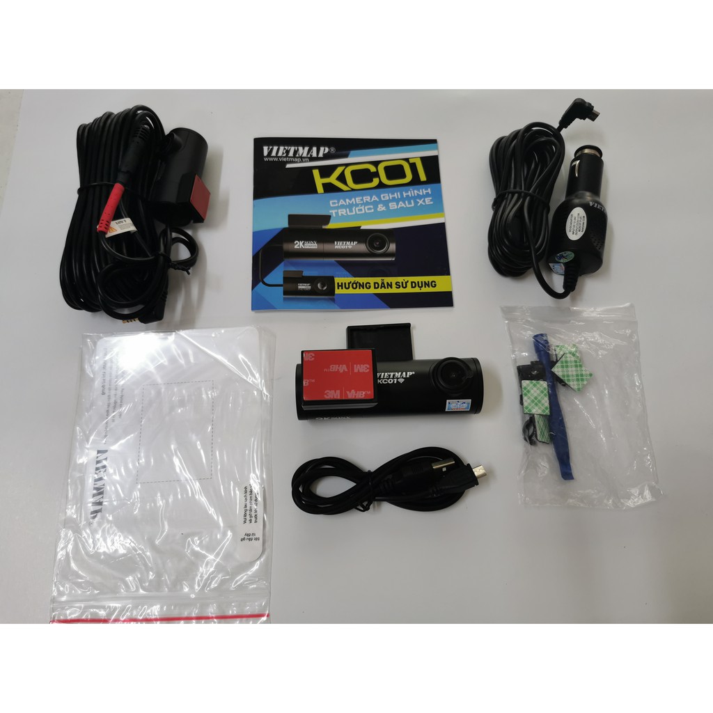 Camera hành trình Vietmap KC01 Pro Cảnh báo giao thông bằng giọng nói tiếng việt, ghi hình trước sau 2k