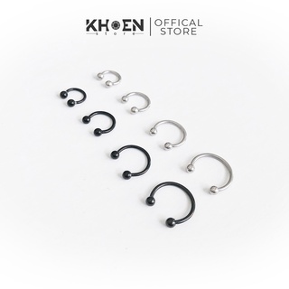 (1 Chiếc) Khuyên chữ U đầu hạt bi mang tai, mũi septum thép không gỉ Khoen Store
