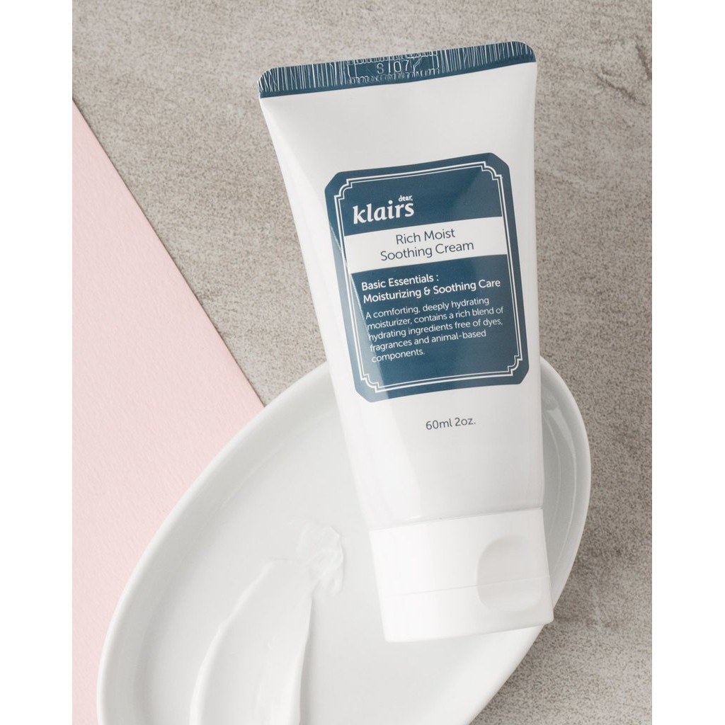 [Mã COS1904 giảm 8% đơn 300K] Kem Dưỡng Ẩm Sâu Klairs Rich Moist Soothing Cream 60ml | BigBuy360 - bigbuy360.vn