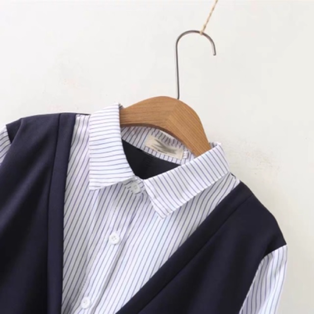 Đầm đuôi cá liền áo sơ mi thanh lịch ulzzang 🎀🎀 | BigBuy360 - bigbuy360.vn