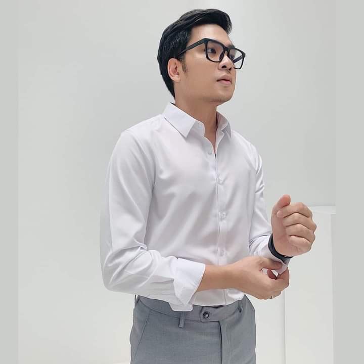 Áo Sơ Mi Nam Dài Tay Dáng Ôm Cổ Bẻ Hàn Quốc Vải Lụa Nến,Không Nhăn, Thấm Hút Mồ Hôi  Sumy fashion