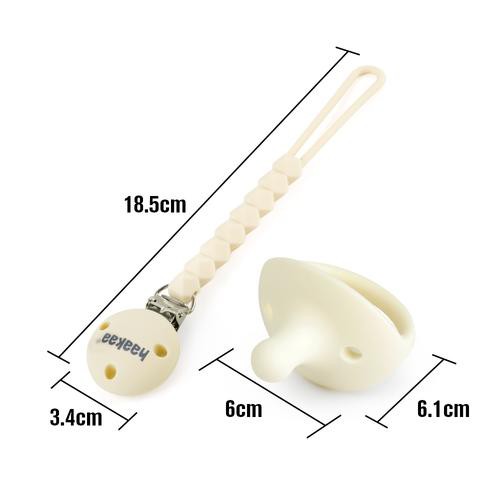 Núm ti giả kèm dây đeo chống rơi silicone Haakaa