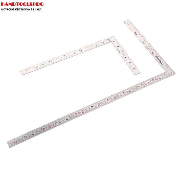 Thước Eke cơ khí inox 150 x 300mm và 250 x 500mm Asaki AK-2582 AK-2583