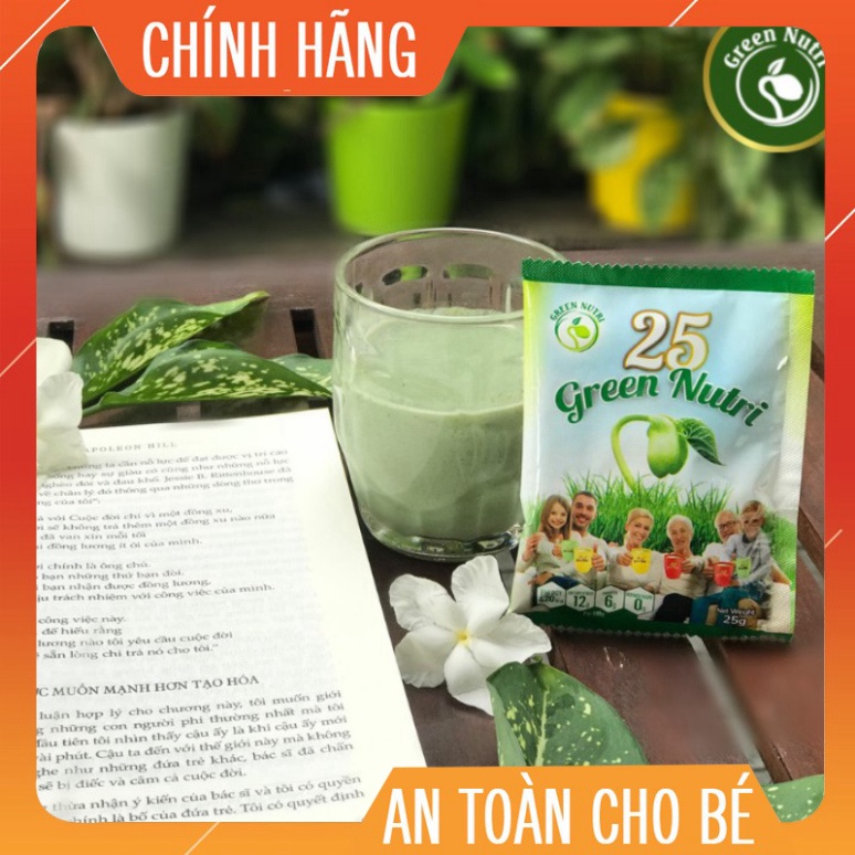 [ CHÍNH HÃNG 100%] Sữa hạt ngũ cốc 25 Green Nutri - Hộp 300gr/12 gói