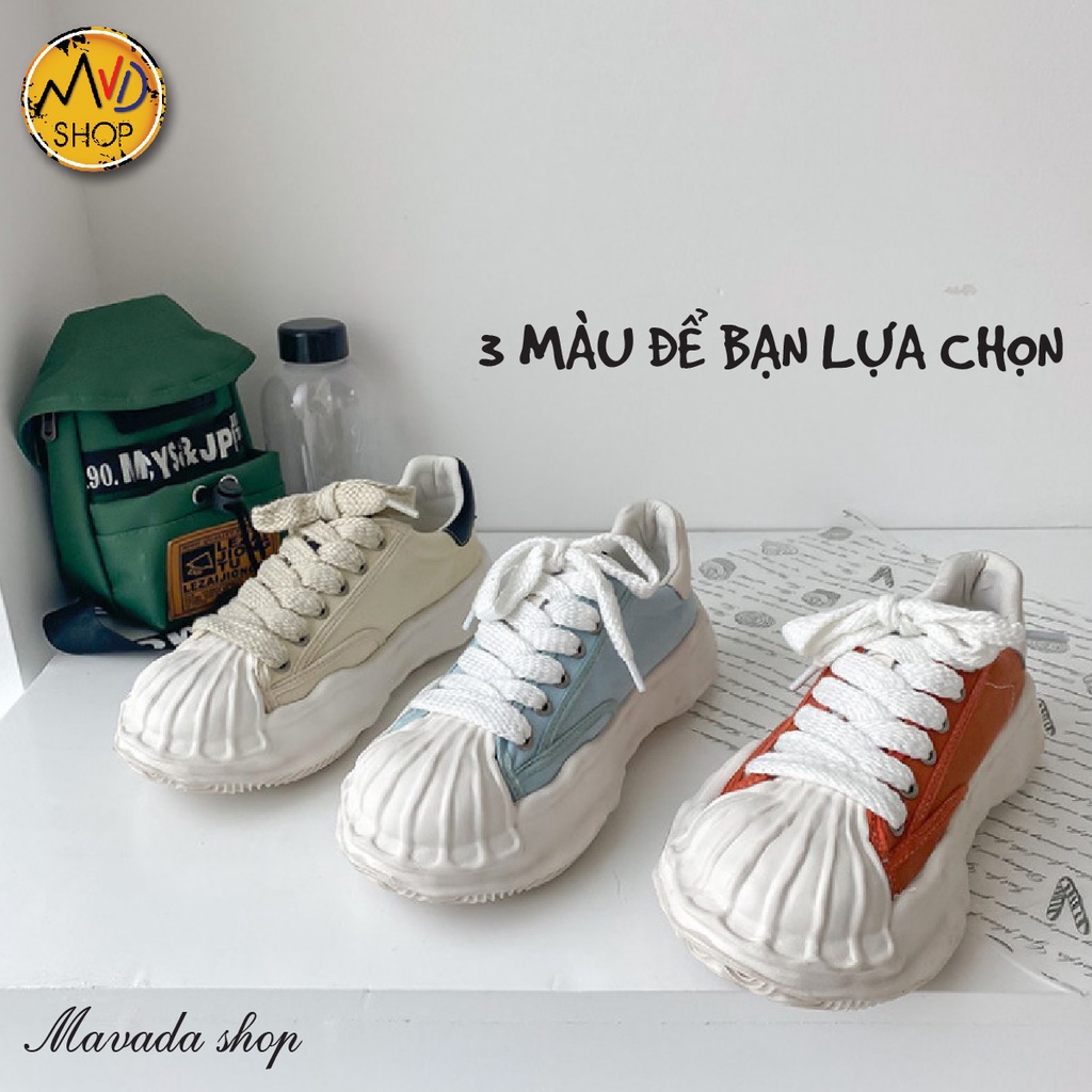 Giày Ulzzang phong cách Hàn Quốc chất liệu Canvas cao cấp / giày mũi sò đế nhăn