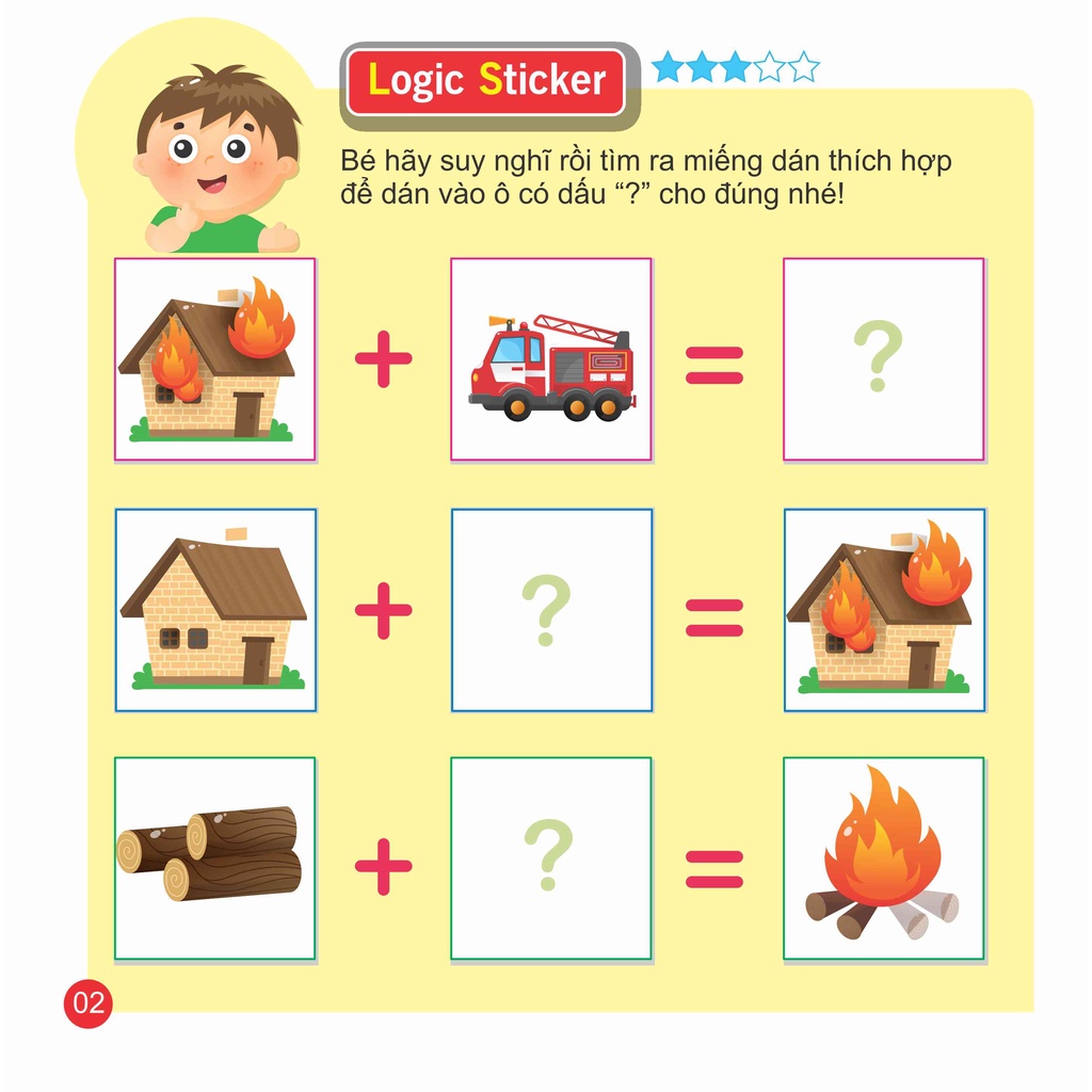 Sách - Logic Sticker For Kids dán hình phát triển tư duy cho bé quyển 3