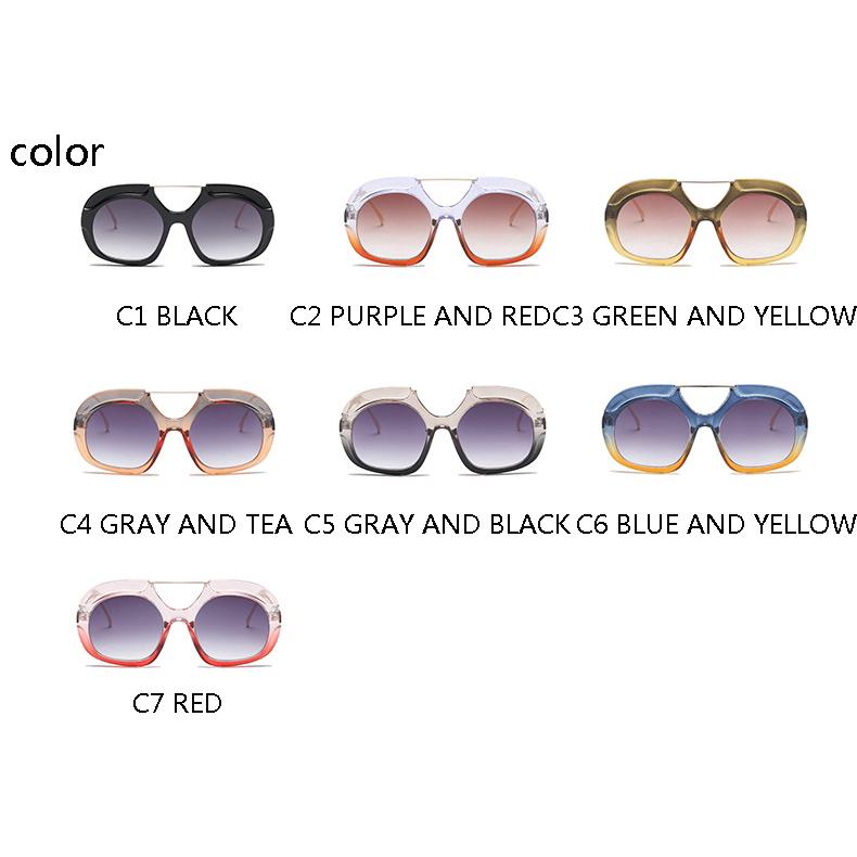 Kính râm oversize tròng lớn màu gradient