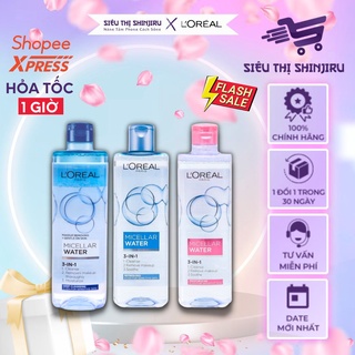 Nước tẩy trang l'oreal paris 3-in-1 micellar water không cồn an toàn cho mọi loại da 400ml - pvn34