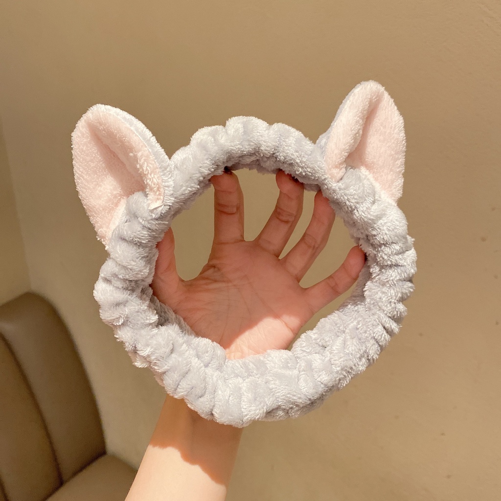 Băng Đô Rửa Mặt Tai Mèo Nữ, Băng Đô Trang Điểm Tai Meo Cute Hàn Quốc Đẹp