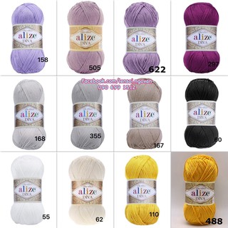 Combo 10 cuộn sợi hè Alize Diva Thổ Nhĩ Kì