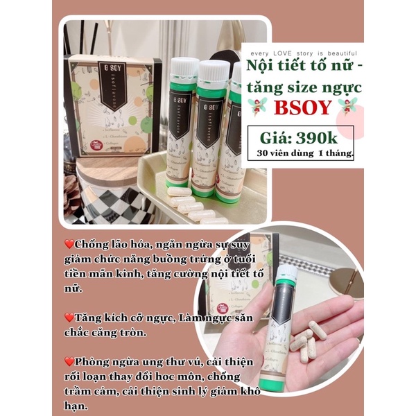 Viên Uống Nội Tiết Tố Nữ - Tăng Size Ngực BSOY Hàng Chính Hãng 100% Của Tập Đoàn Quality Food Hàn Quốc