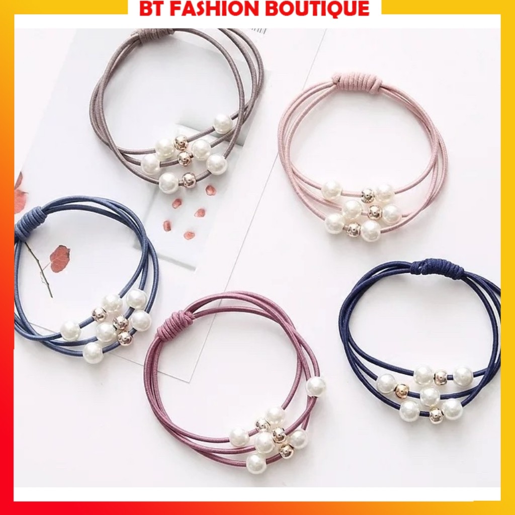 Dây buộc tóc Hàn Quốc ngọc trai NT001 dễ thương xinh xắn | BigBuy360 - bigbuy360.vn