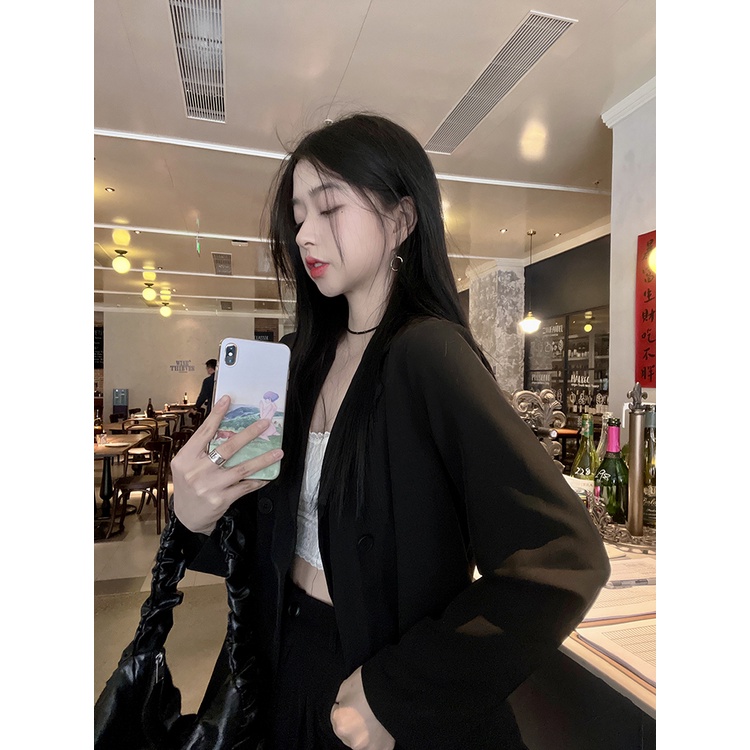 Áo khoác vest blazer nữ Form rộng dáng dài 2 lớp Thiết kế Hàn Quốc Blazer tay dài nữ đẹp Thời trang Cao cấp | BigBuy360 - bigbuy360.vn