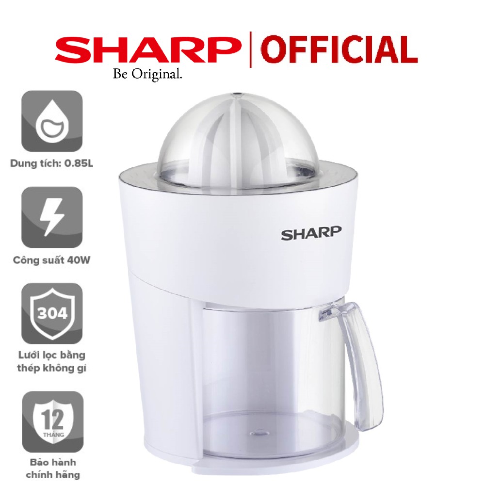 Máy Vắt Cam Sharp EJ-J408-WH 0.85L 40W - Hàng Chính Hãng