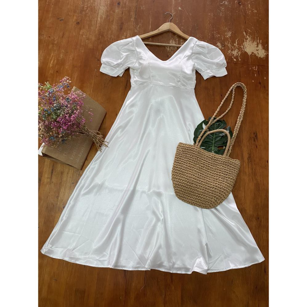 Đầm cưới trắng cổ V sang chảnh ( Hình chụp thật) [HÀNG CHẤT LƯỢNG] | BigBuy360 - bigbuy360.vn