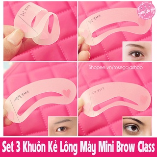 Set 3 Khuôn Kẻ Lông Mày Mini Brow Class