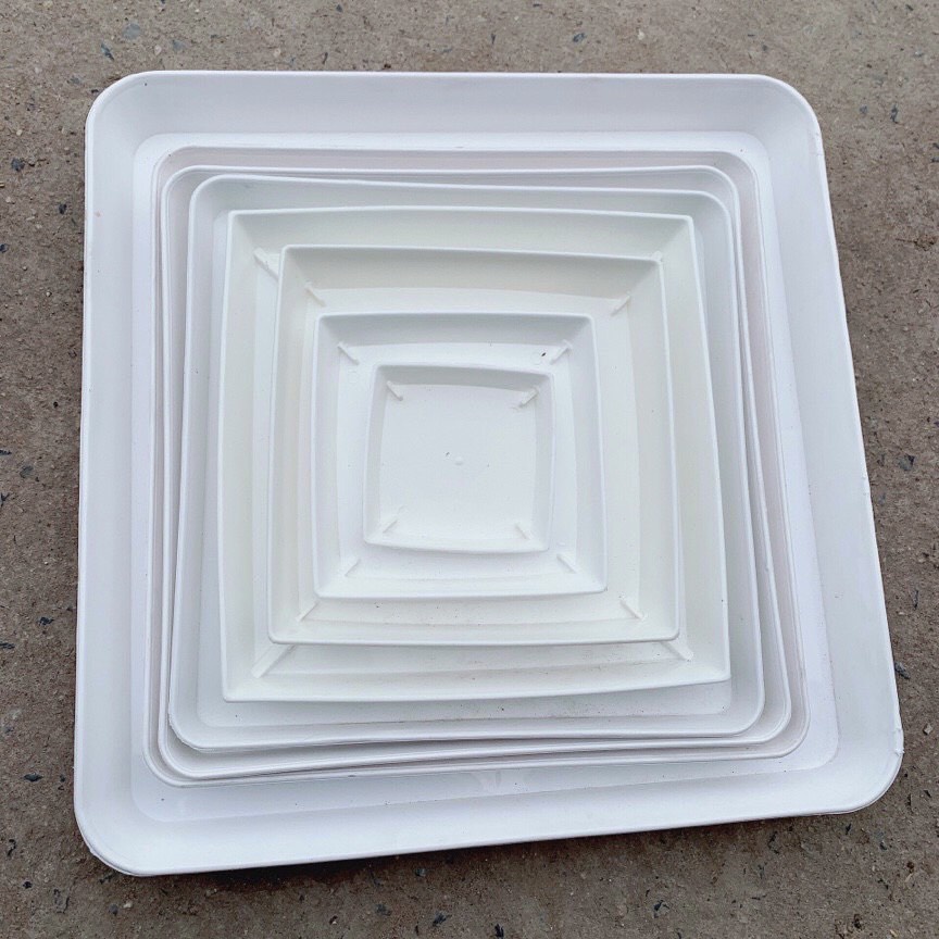 Đĩa lót chậu nhựa hình vuông đủ các size từ V9cm đến V30cm
