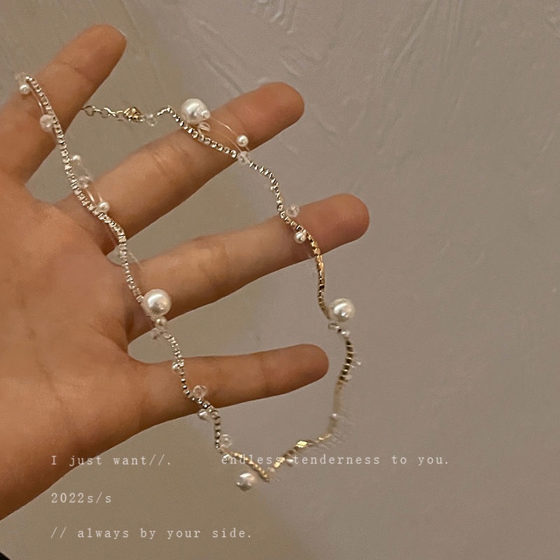 Vòng cổ Hợp Kim Đính Ngọc Trai Nhân Tạo Thời Trang