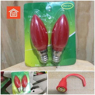 bóng đèn thờ, bóng ớt led, bóng cà na, đui E12
